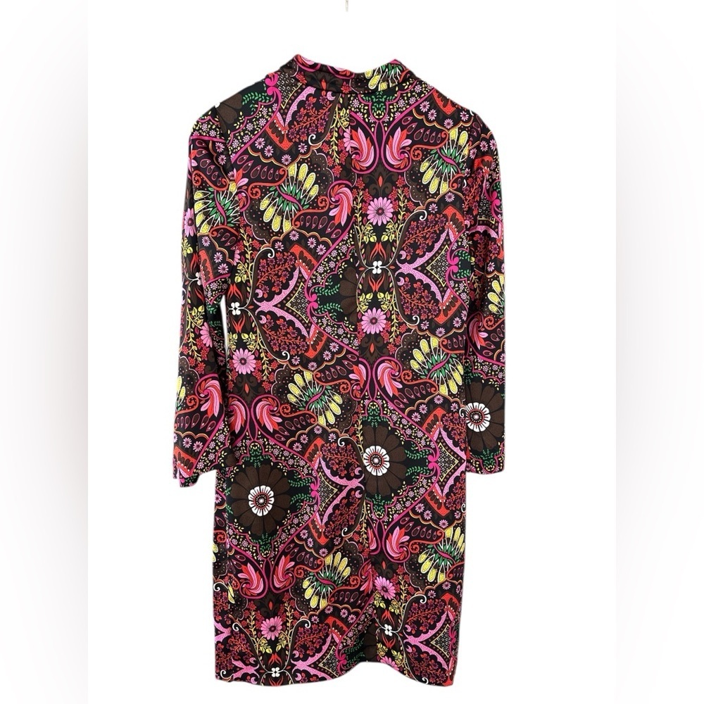 Trina Turk Christie Mod Print Long Sleeve Shift Dress - Picture 9 of 11